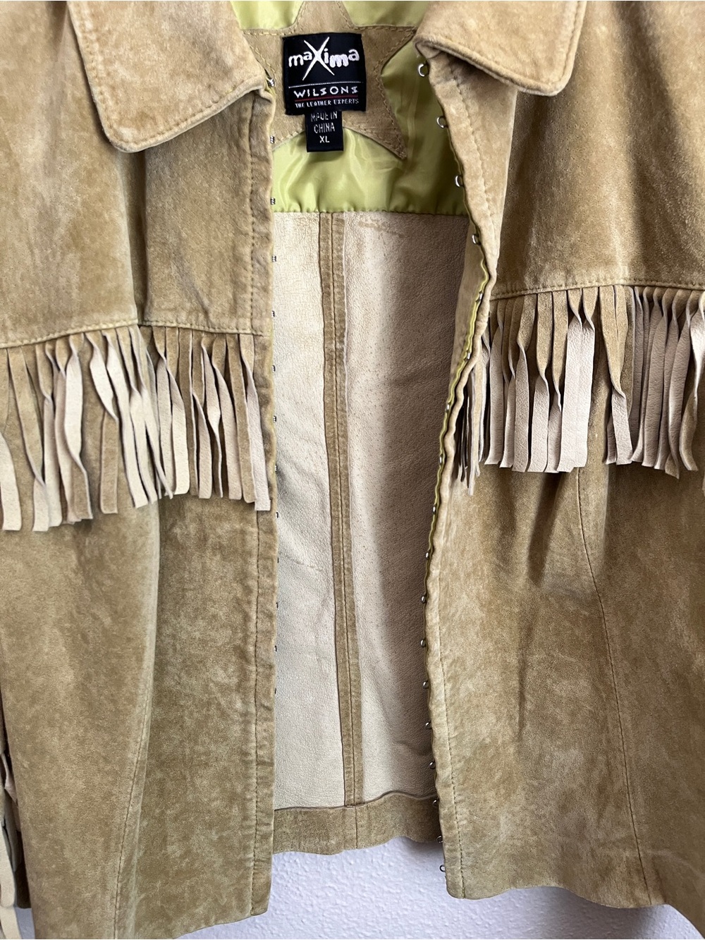 Vintage Y2K Cropped Suede Fringe Jacket - Picture 6 of 8